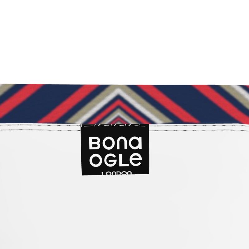 Bandeau Boob Tube in Geo Chains Blue