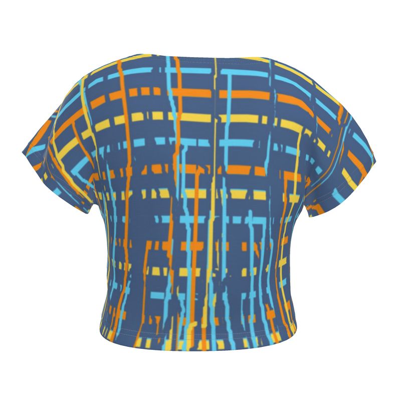 Crop Top in dripping Stripe Vivid Sky