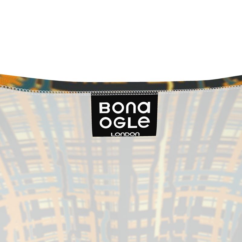 Crop Top in Dripping Plaid Orange