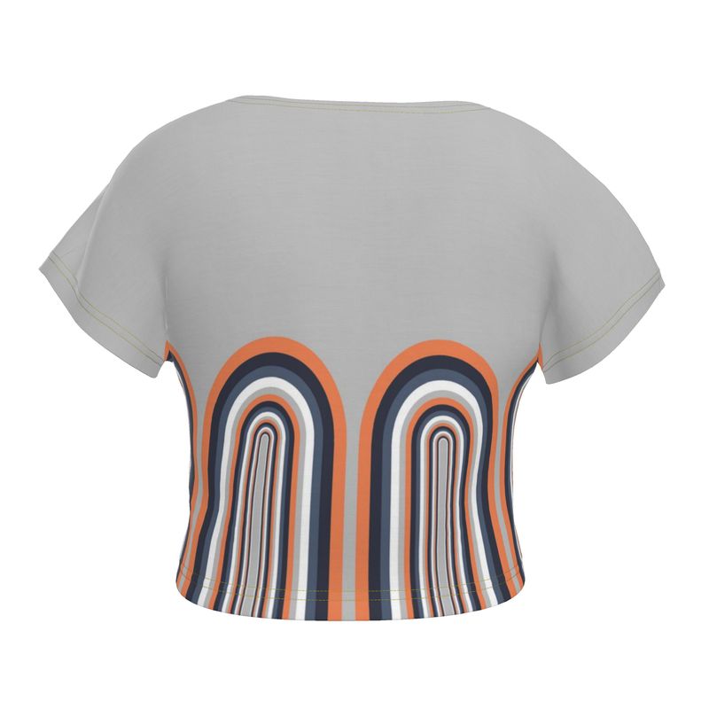 Crop Top In Arches Gray Coral