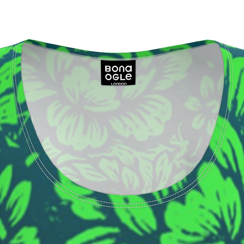 Tunic T Shirt Dress in Floral Face Night Garden