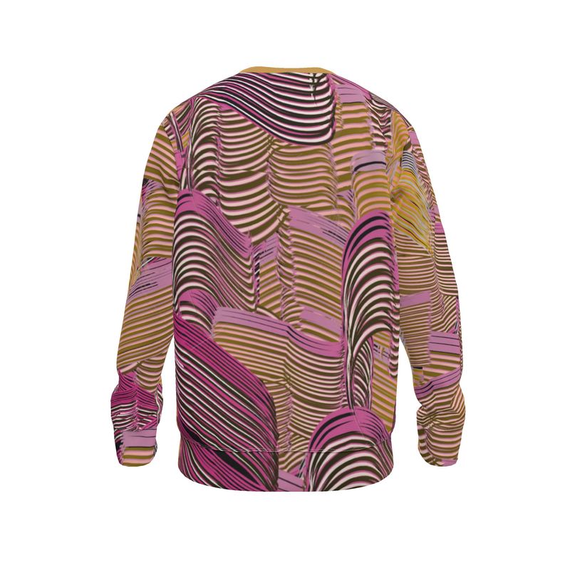 Sweatshirt in Brush Strokes in Gold Dawn