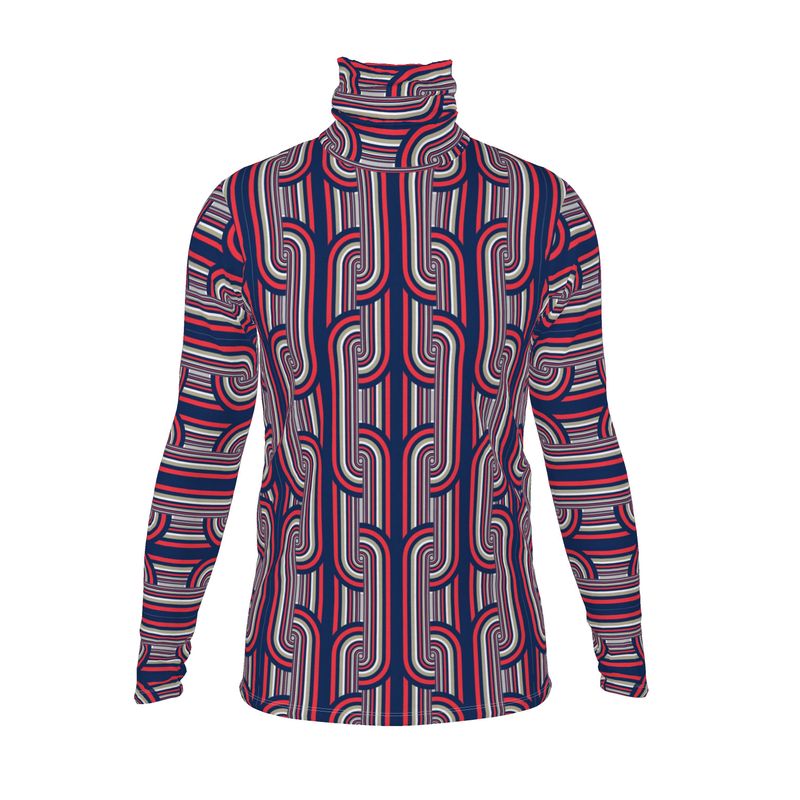 Three Piece Co-ord Set in Chunky Blue - Slim Fit Roll Neck in Chunky Blue