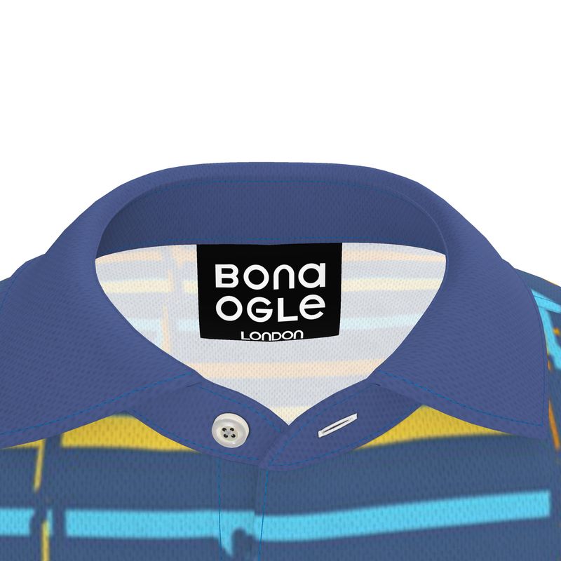 Polo Shirt in Dripping Stripes Vivid