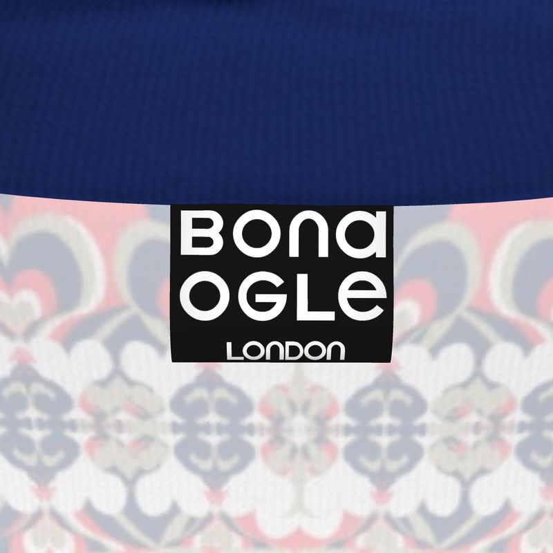 Slim Fit Roll Neck in Bona Bones Blue