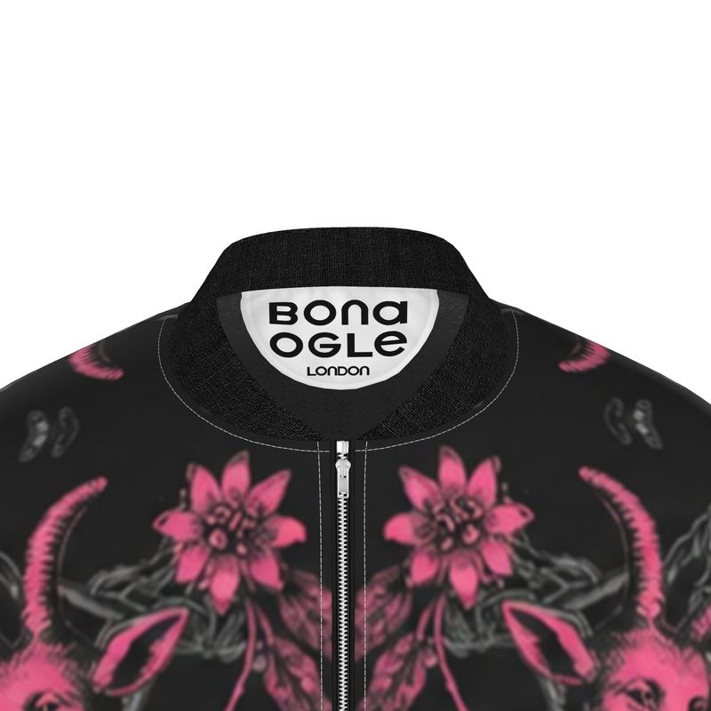 Bomber Jacket in Toiles des Bosch Fuchsia Carbon