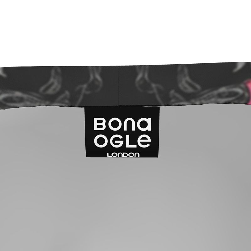 Sweat Shorts in Toiles Des Bosch Fuchsia Carbon