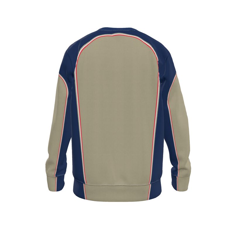 Sweatshirt in Contours Blue Beige