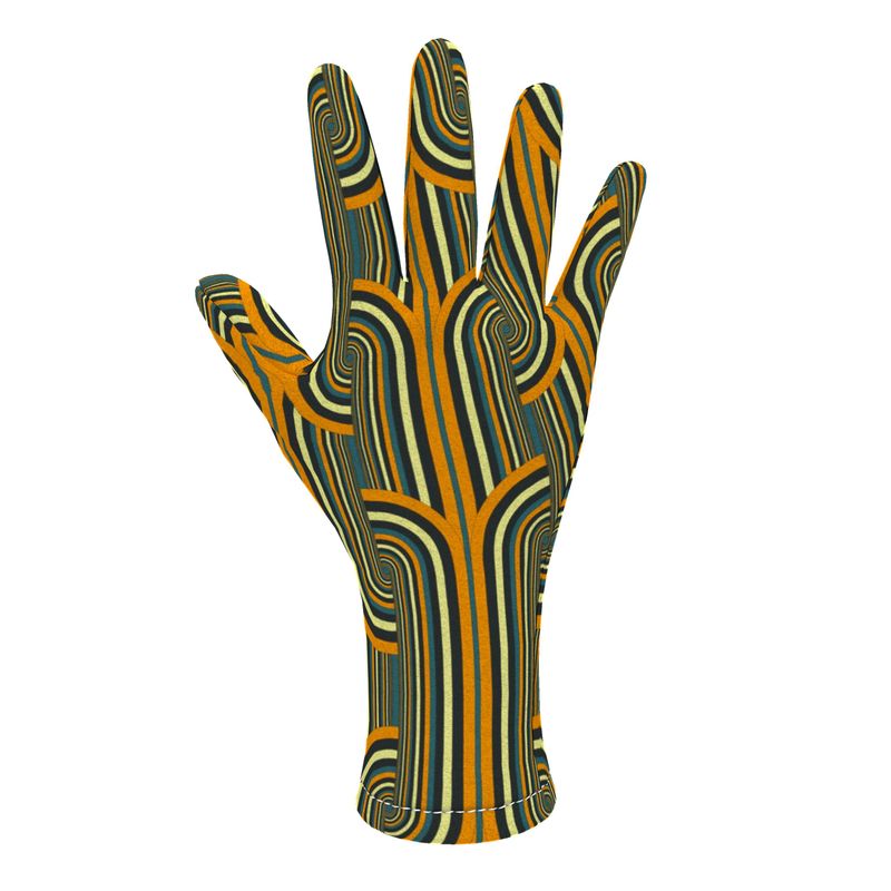 Fleece Gloves in Chunky Orange