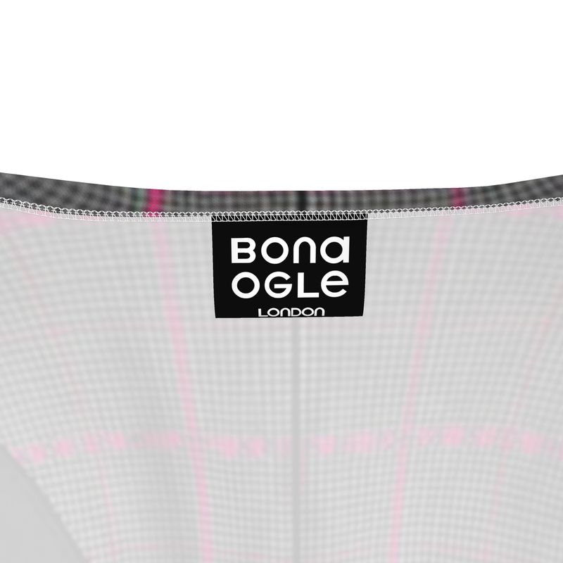 Crop Top in Trompe Toile Fuchsia Carbon