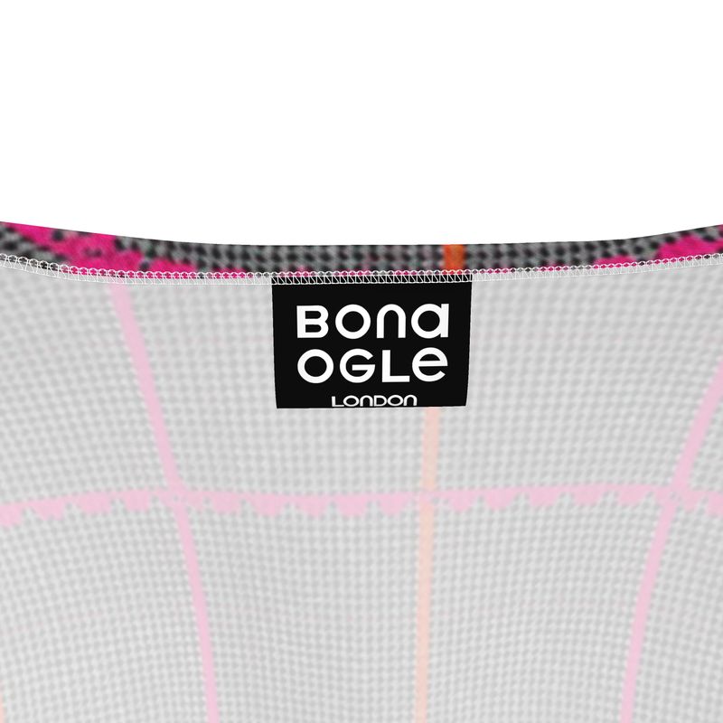 Crop Top in Trompe Toile Fuchsia Carbon