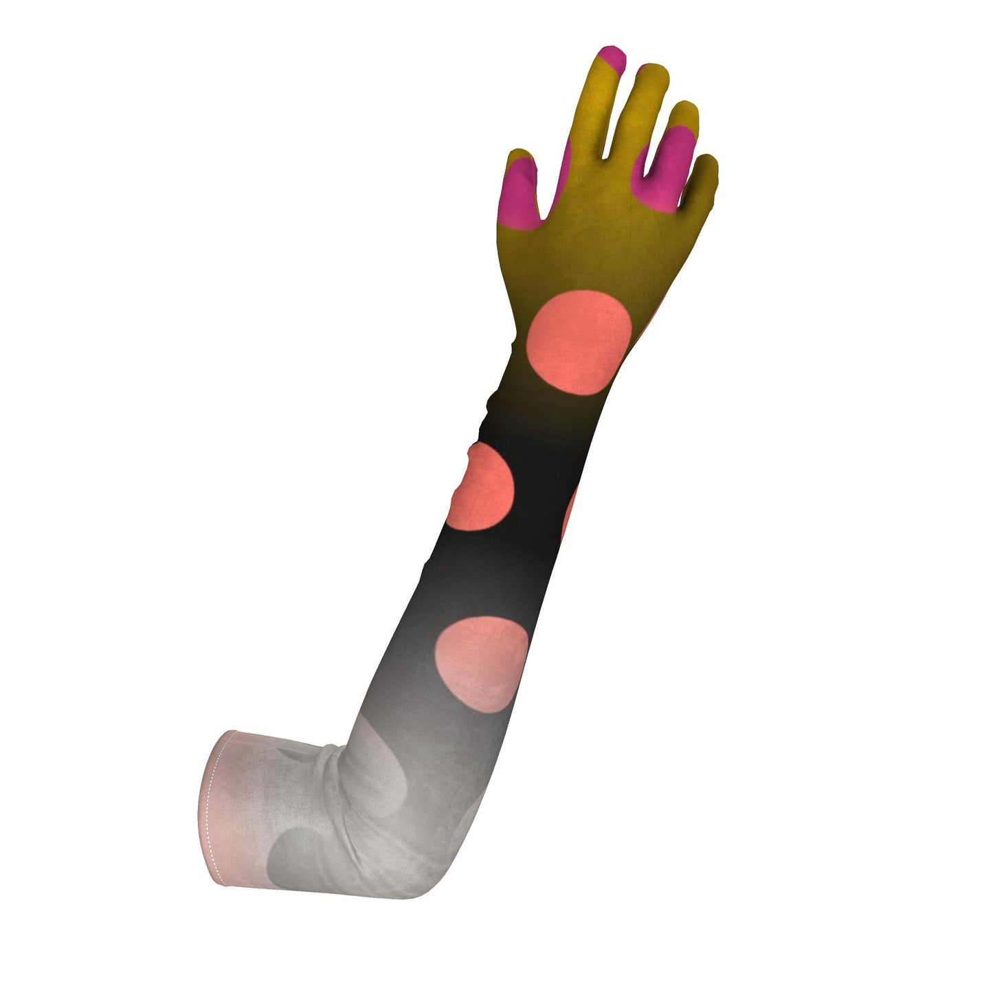 Long Gloves in Ombre Polka Golden Dawn