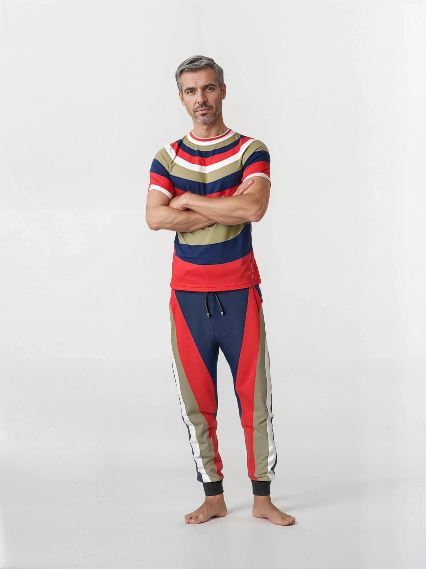 Jogging Bottoms in Drape Blue