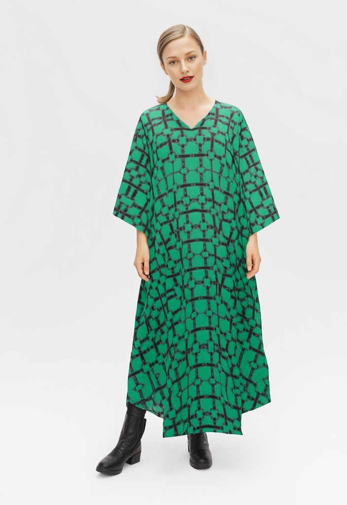 Kaftan in Harness Green Teal