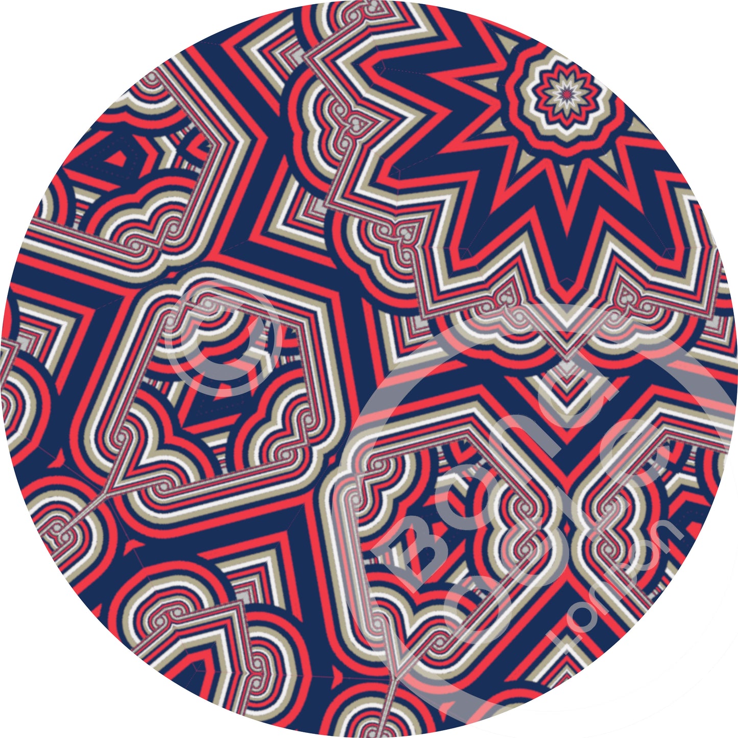 Bomber Jacket in Geo Chains Blue