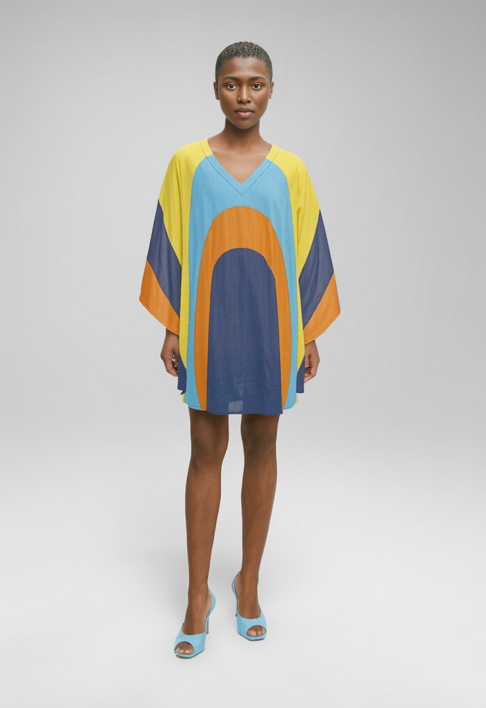 Short Kaftan in Drape Vivid