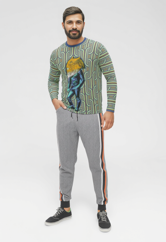 LST-Shirt in cat-man-do Chunky Vivid