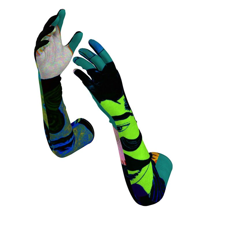 Long Gloves in aubrey turquoise