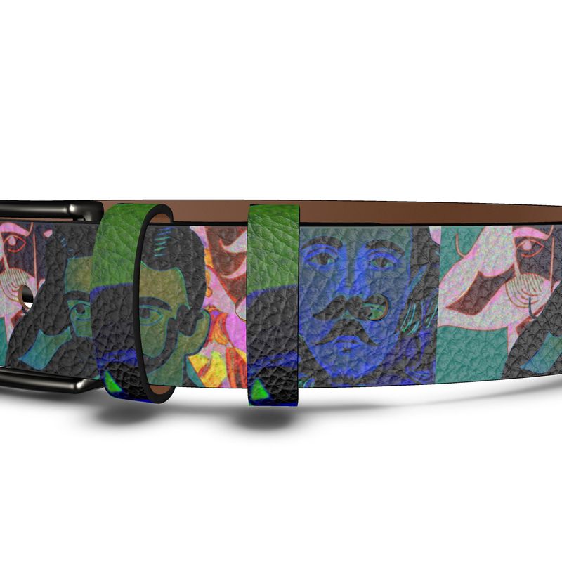 Leather Belt in aubrey turquoise