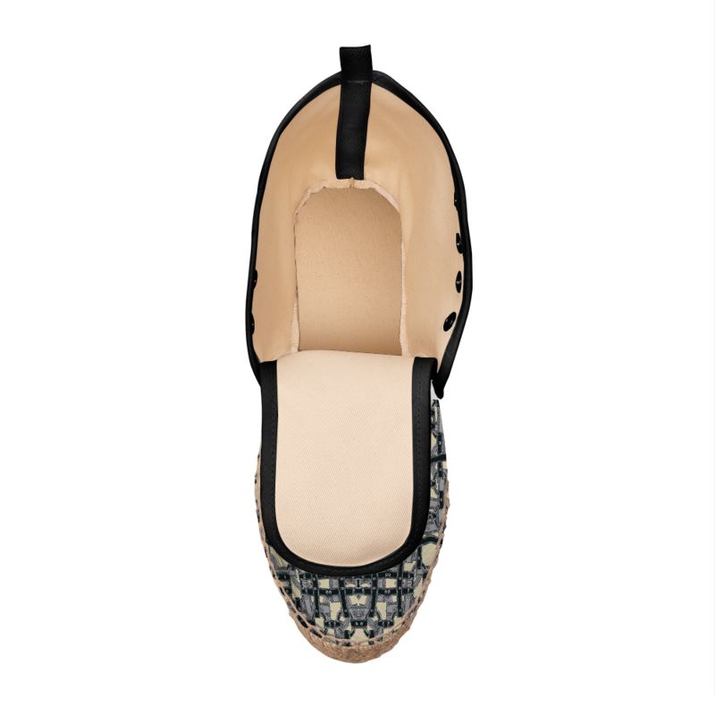 Hi Top Espadrilles in Harness Gray Beige