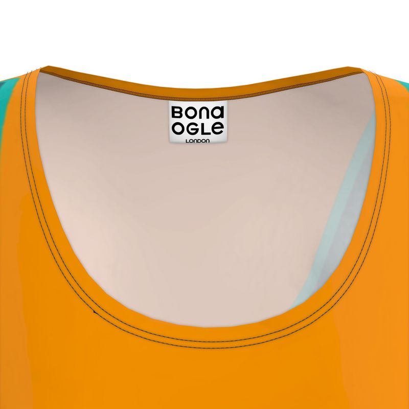 Tunic T Shirt Dress in 3D Hourglass Orange