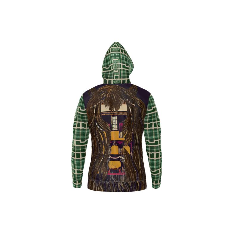 Hoodie jacket in horse house head multi