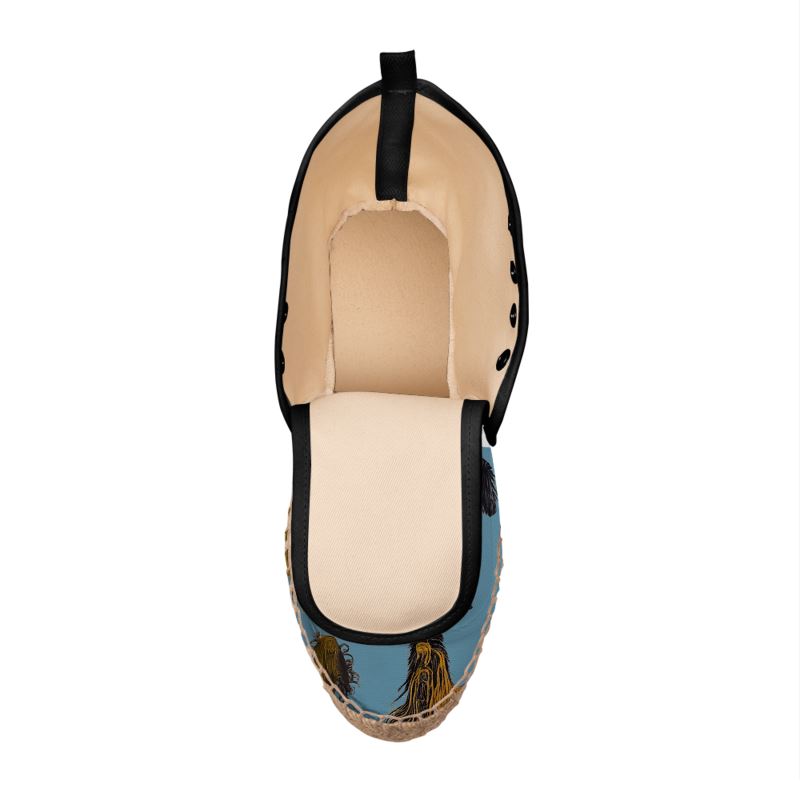 Hi Top Espadrilles in Hairy Horse Air Force Blu