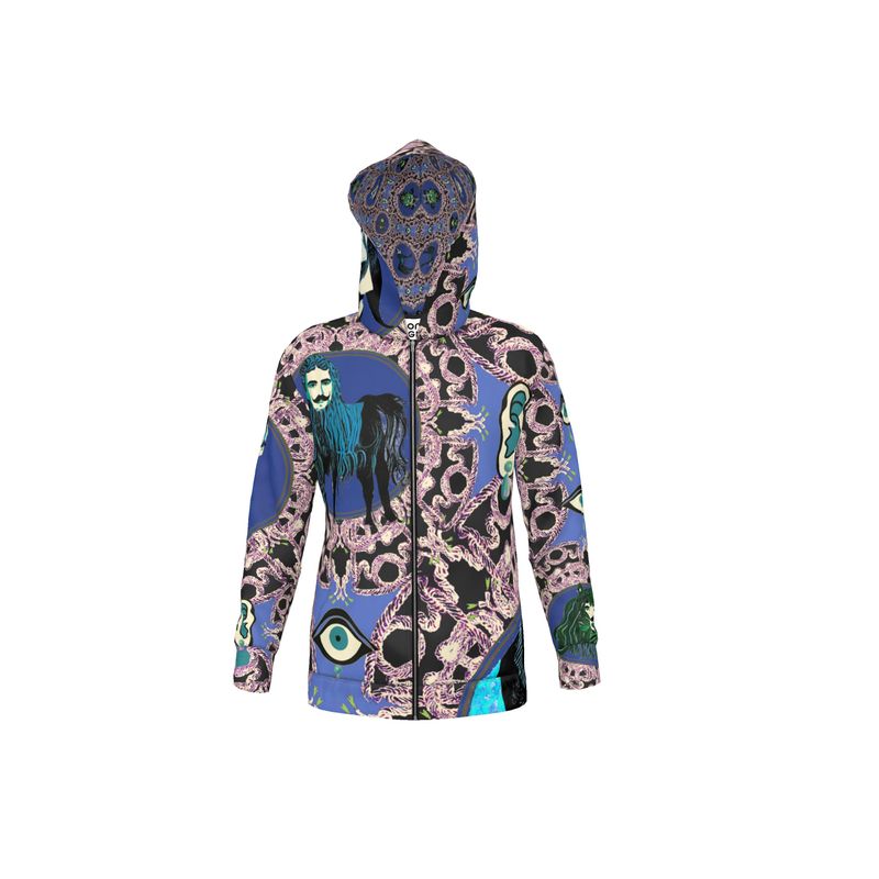 Hoodie Jacket With Zip in creatures violet
