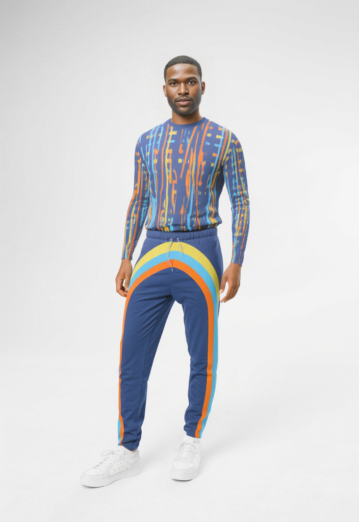 LS T-Shirt in Dripping Stripes Vivid