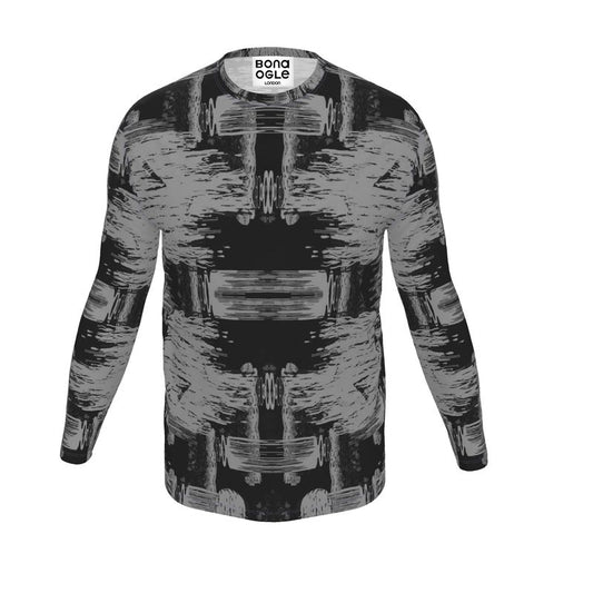 LS T-Shirt in ikat drips grey