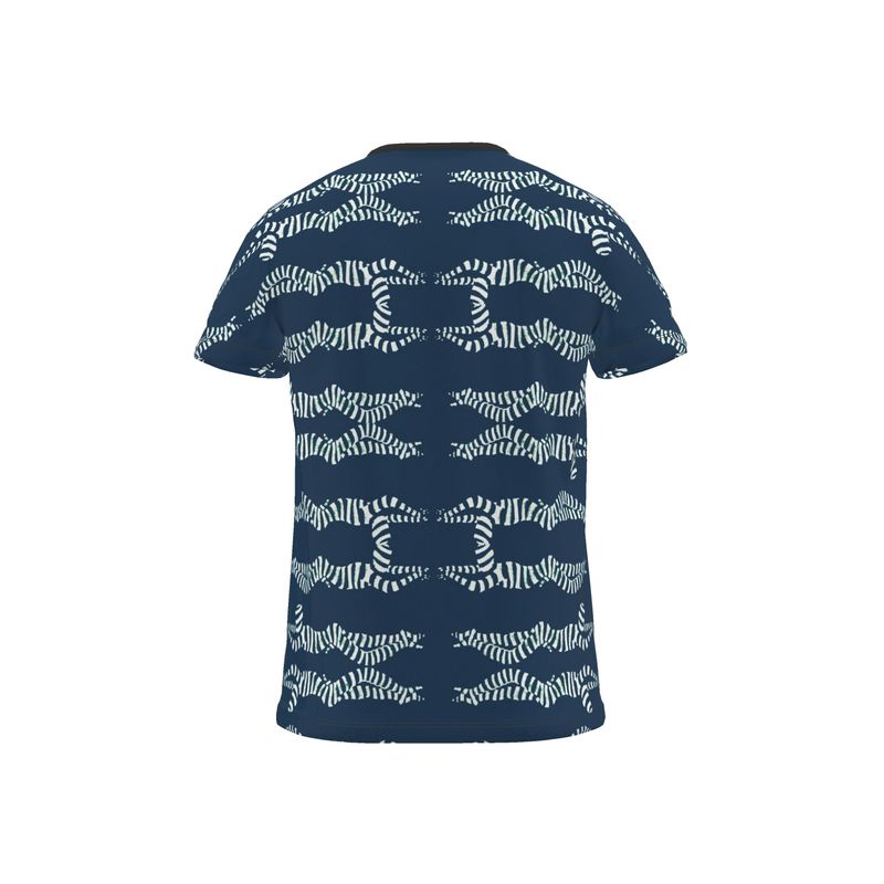 All Over Print T Shirt in busby bandages turquoise