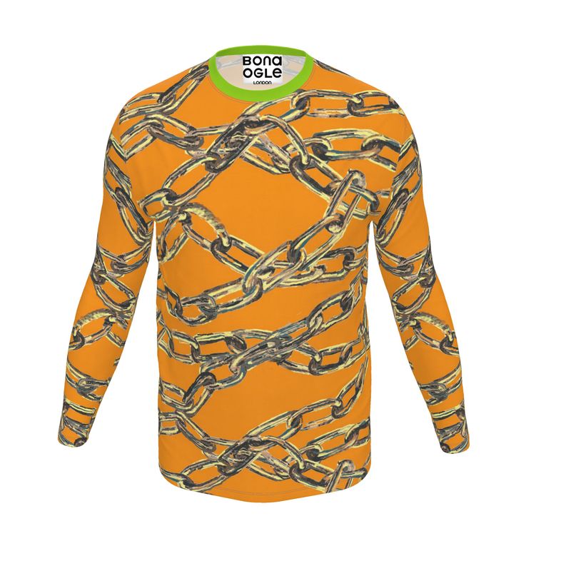 T-Shirt in chains orange