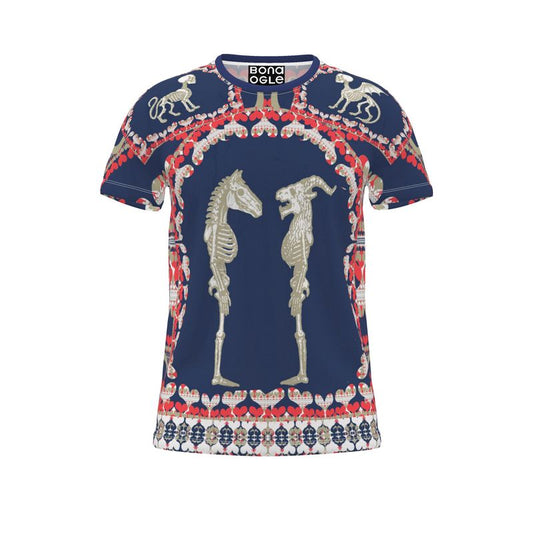 All Over Print T-Shirt in Bona Bones Blue