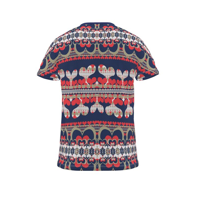 All Over Print T-Shirt in Bona Bones Blue