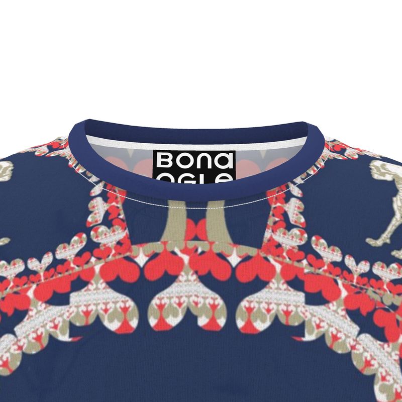 All Over Print T-Shirt in Bona Bones Blue