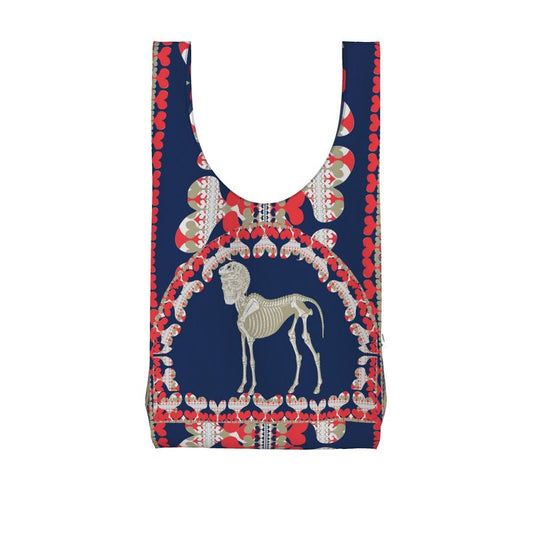 Parachute Shopping Bag in liove vines blue