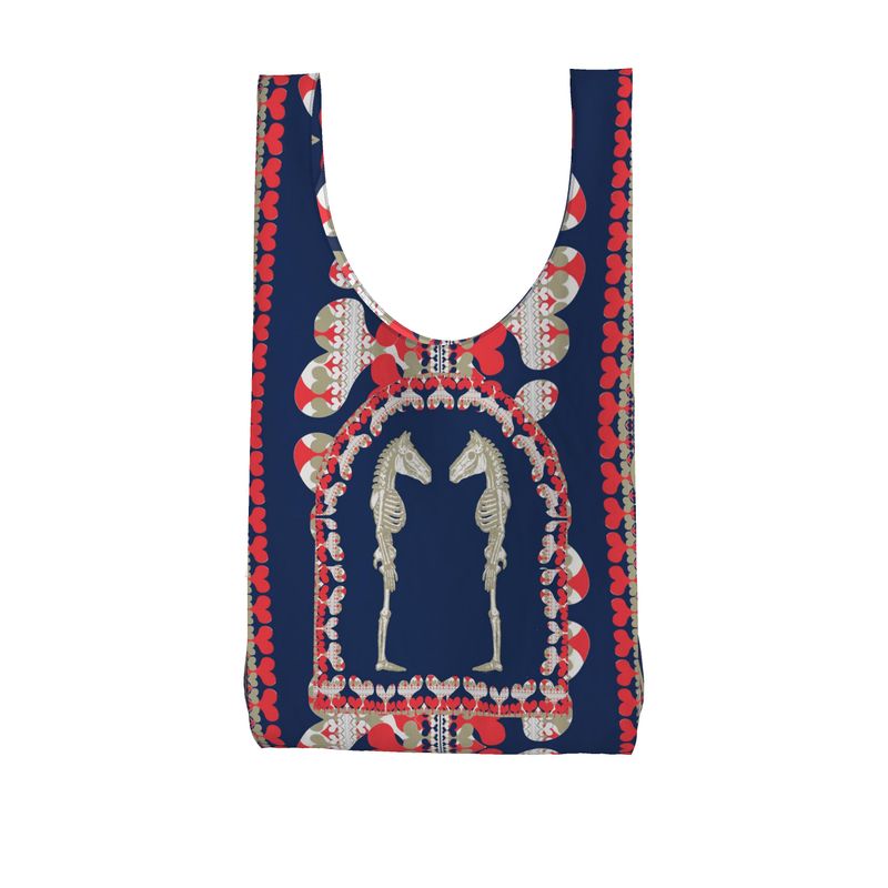 Parachute Shopping Bag in liove vines blue
