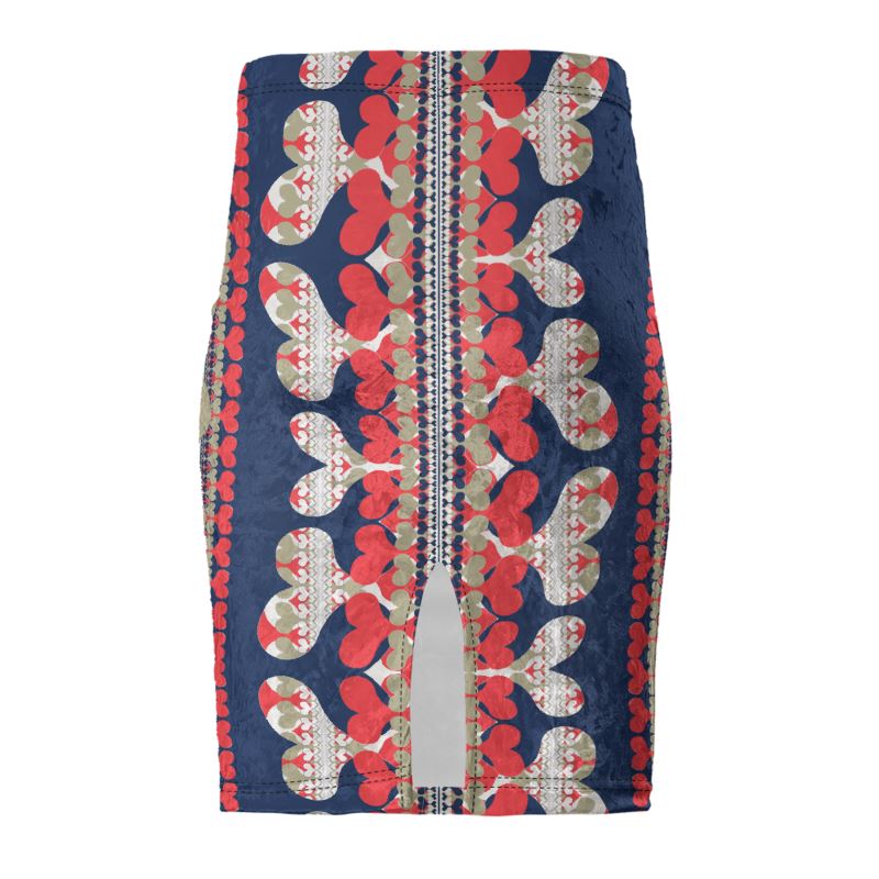 Pencil Skirt in love vines colour 3
