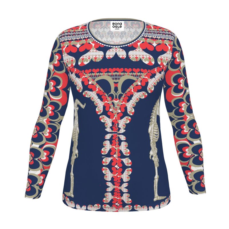 Womens Fitted Cut T-Shirt in Bona Bones  Sports Blue