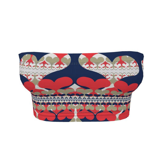 Bandeau Boob Tube in Bona Bones Sports Blue