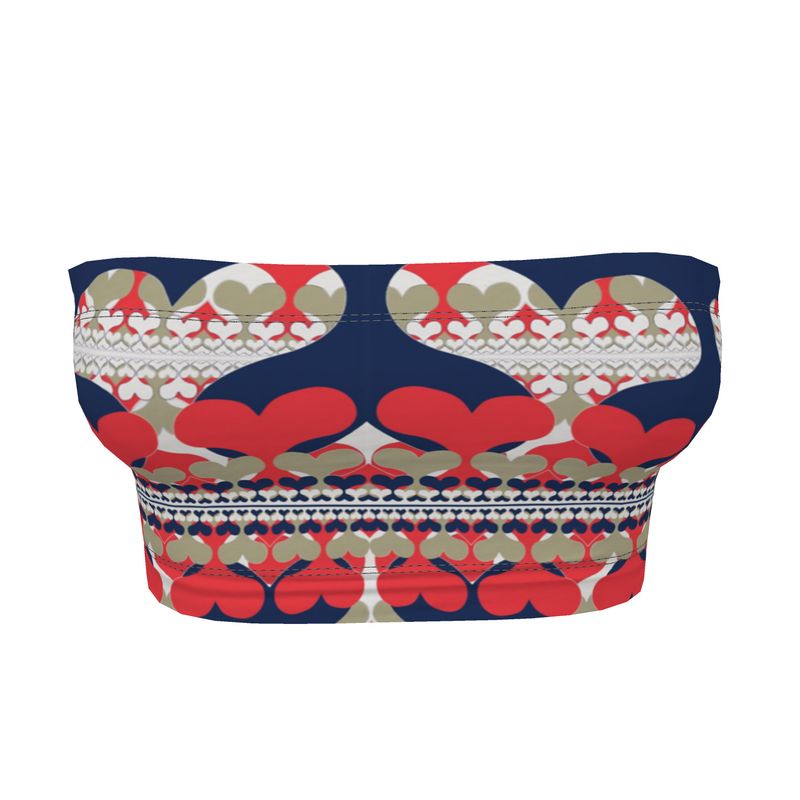 Bandeau Boob Tube in Bona Bones Sports Blue