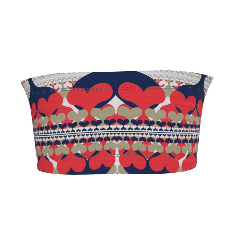 Bandeau Boob Tube in Bona Bones Sports Blue