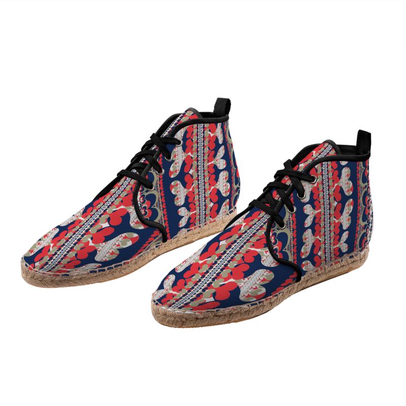 Hi Top Espadrilles in Bona Bones Gray Coral
