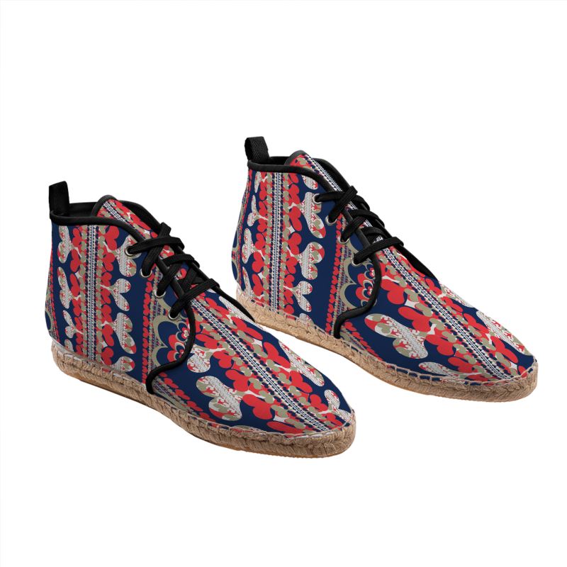 Hi Top Espadrilles in Bona Bones Gray Coral
