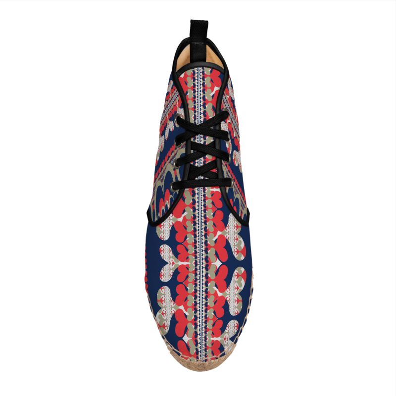 Hi Top Espadrilles in Bona Bones Gray Coral