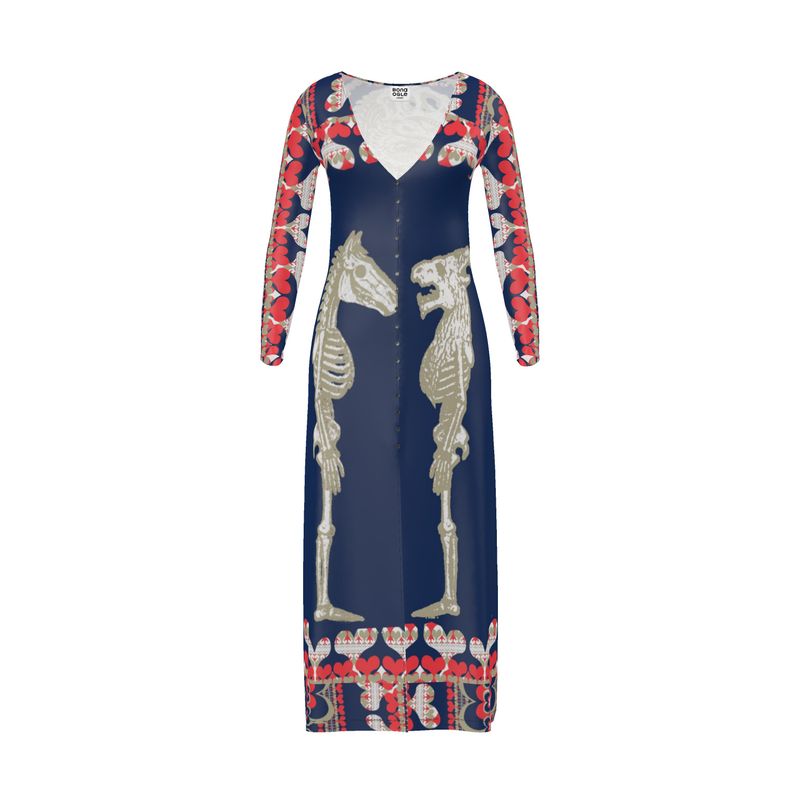 Cardigan Dress in Bona Bones Blue