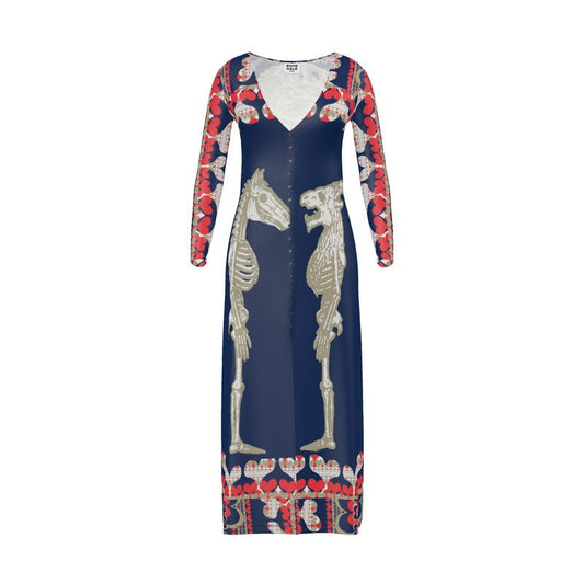 Cardigan Dress in Bona Bones Blue