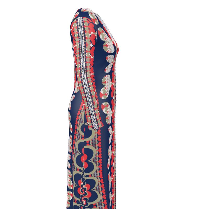 Cardigan Dress in Bona Bones Blue
