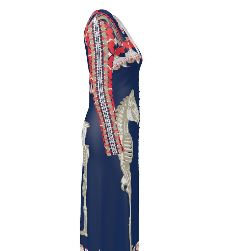 Cardigan Dress in Bona Bones Blue