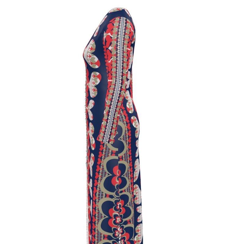 Cardigan Dress in Bona Bones Blue